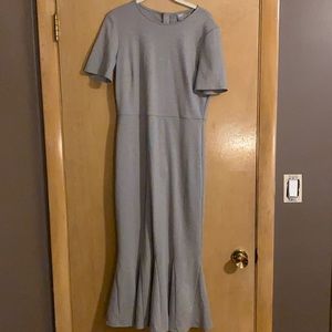 ASOS MIDI Dress in Gray w/ GODET hem size 8